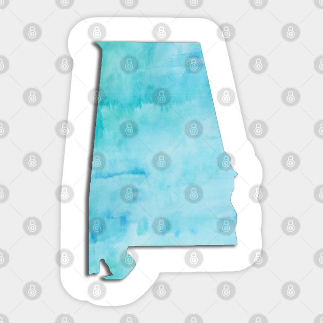 Alabama State Watercolor Sticker by doodlesbydani